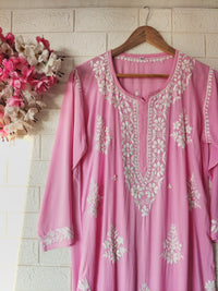 Soft Modal Cotton Heavy Buta handworked kurta - Chikankari official