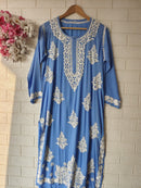 Soft Modal Cotton Heavy Buta handworked kurta - Chikankari official