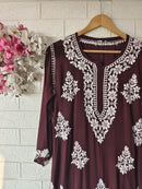 Soft Modal Cotton Heavy Buta handworked kurta - Chikankari official