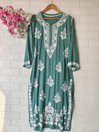 Soft Modal Cotton Heavy Buta handworked kurta - Chikankari official
