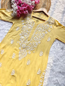 Soft Modal Gala buti Kurti - Chikankari official
