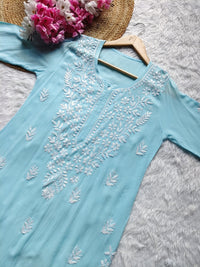 Soft Modal Gala buti Kurti - Chikankari official