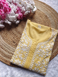 Soft Modal Gala buti Kurti - Chikankari official