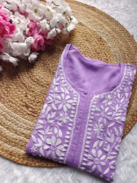 Soft Modal Gala buti Kurti - Chikankari official