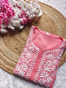 Soft Modal Gala buti Kurti - Chikankari official