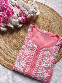 Soft Modal Gala buti Kurti - Chikankari official