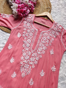 Soft Modal Gala buti Kurti - Chikankari official