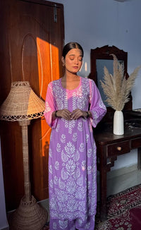 Soft Modal heavy embroidered Kurta set - Chikankari official