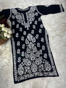 Soft Modal heavy embroidered Kurta set - Chikankari official