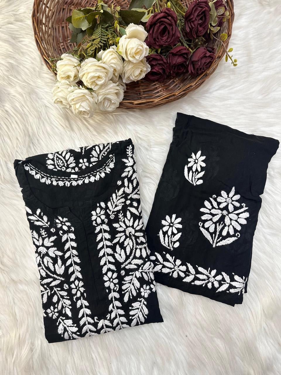 Soft Modal heavy embroidered Kurta set - Chikankari official