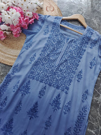 Soft Modal Ombre Chikankari kurtis - chikankariofficial