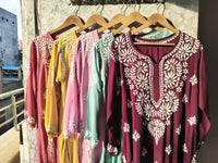 Soft Modal Pure Cotton Kurtis - Chikankari official