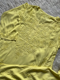 Soft pastel Shade dyed Rayon pocket pant - Chikankari official