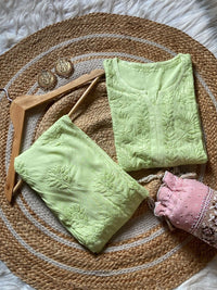 Soft pastel Shade dyed Rayon pocket pant - Chikankari official