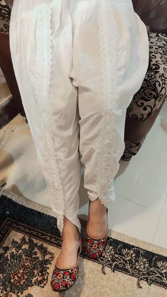 Soft Pure Cotton Dhoti - Chikankari official