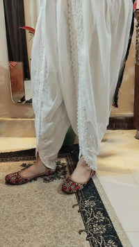 Soft Pure Cotton Dhoti - Chikankari official