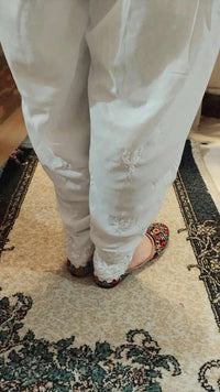 Soft Pure Cotton Dhoti - Chikankari official