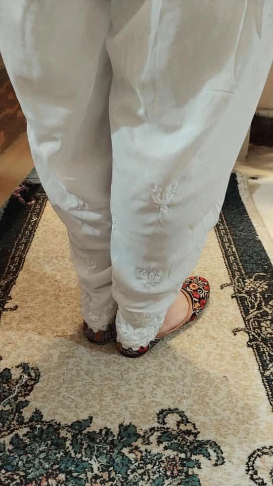 Soft Pure Cotton Dhoti - Chikankari official