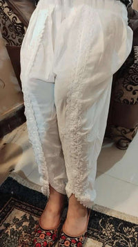 Soft Pure Cotton Dhoti - Chikankari official