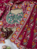 Soft Rangoli silk dori embroidered saree - Chikankari official
