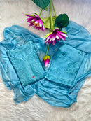 Soft Rangrez Heavy work Rayon Plazzo Kurti with Free dupatta 3pc - Chikankari official