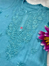 Soft Rangrez Heavy work Rayon Plazzo Kurti with Free dupatta 3pc - Chikankari official