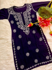 Soft Rayon beautiful embroidery Combo - Chikankari official