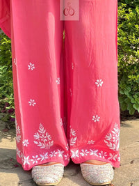 Soft Rayon Co ord Set - Chikankari official