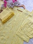 Soft Rayon designer 3pc Chikankari set - Chikankari official