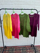 Soft Rayon Dyed Short Tops - Chikankari official