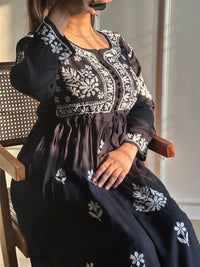 Soft Rayon light weight Gown - Chikankari official