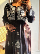 Soft Rayon light weight Gown - Chikankari official