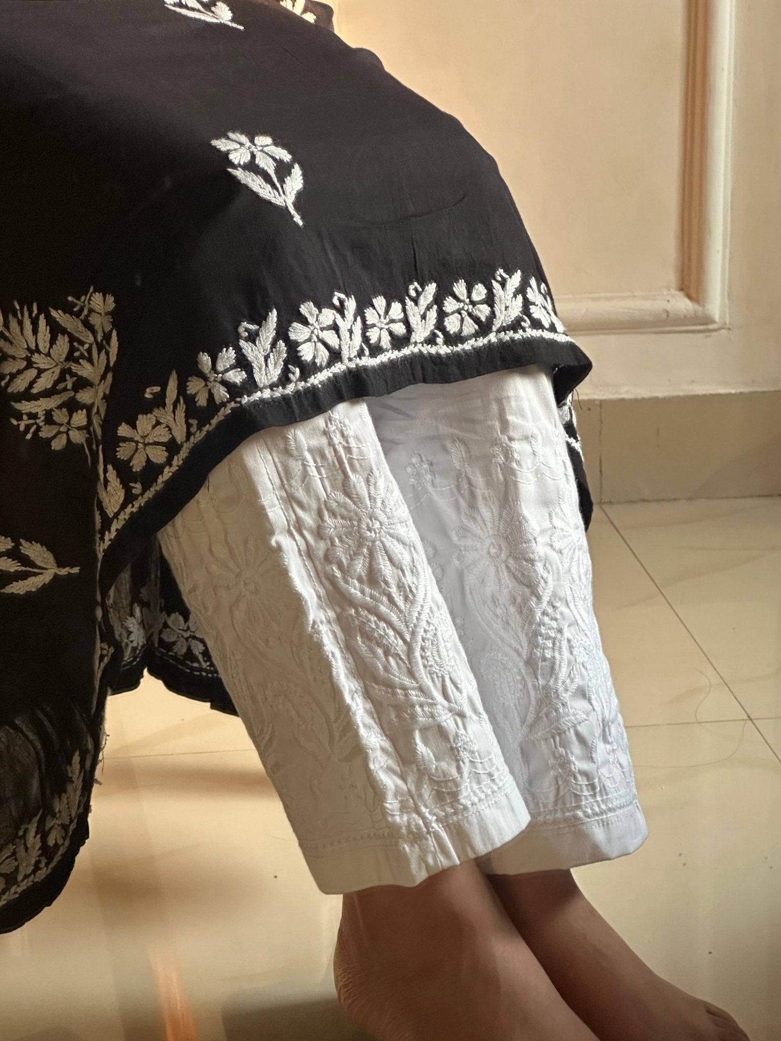 Soft Rayon light weight Gown - Chikankari official