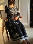 Soft Rayon light weight Gown - Chikankari official