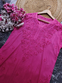 Soft Rayon Long All day wear Kurtis - Chikankari official