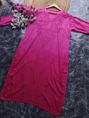 Soft Rayon Long All day wear Kurtis - Chikankari official