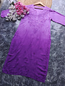 Soft Rayon Long All day wear Kurtis - Chikankari official