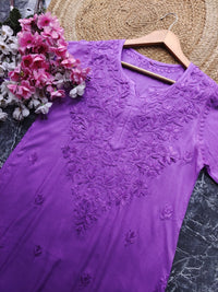 Soft Rayon Long All day wear Kurtis - Chikankari official