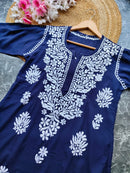 Soft Rayon Long Handwork Kurtis - Chikankari official
