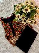 Soft Rayon Multi thread long Kurta - Chikankari official