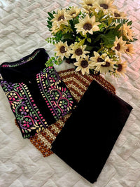Soft Rayon Multi thread long Kurta - Chikankari official