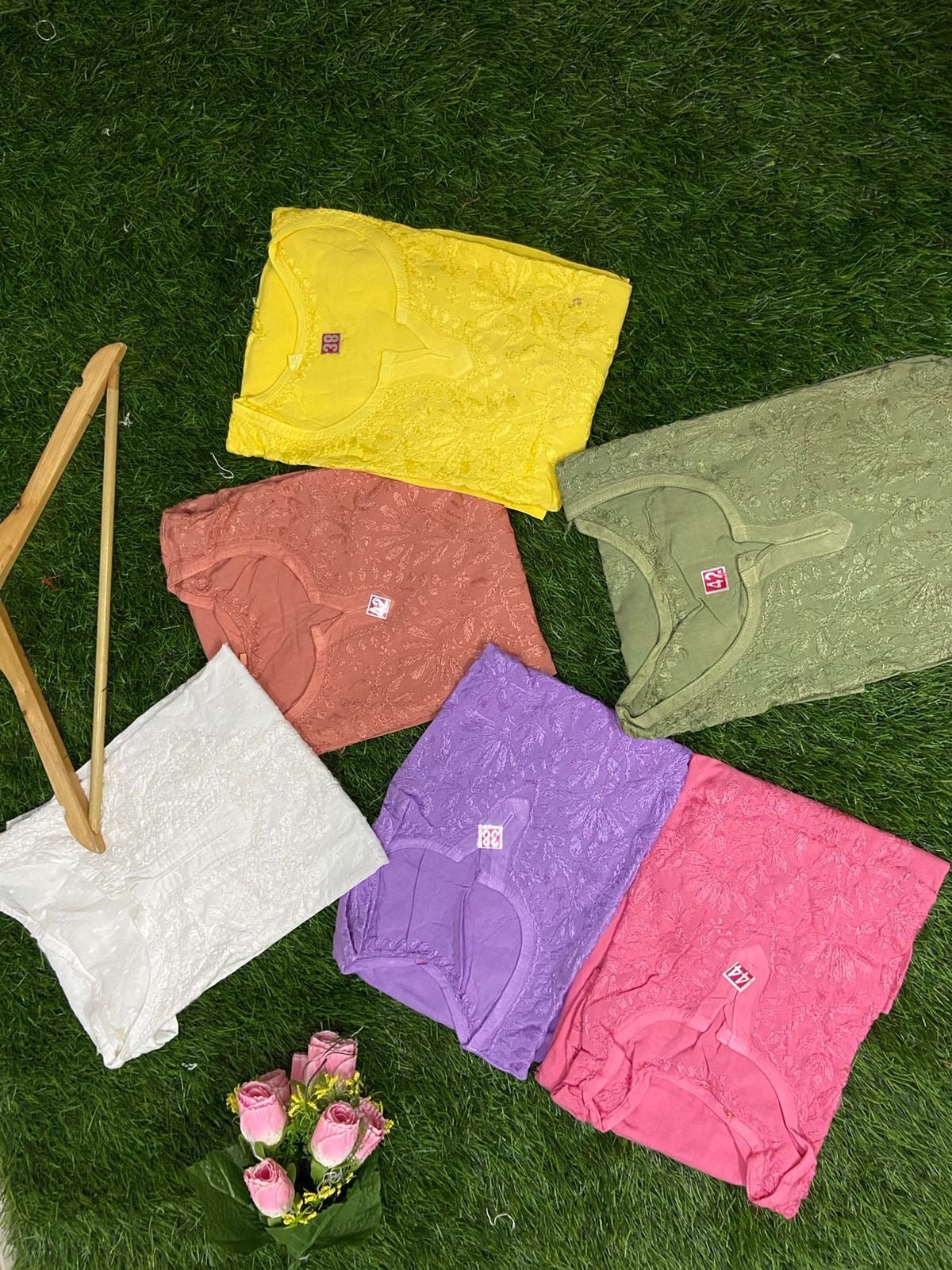 Soft Silky Rayon Short tops - Chikankari official