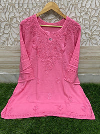Soft Silky Rayon Short tops - Chikankari official