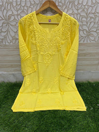 Soft Silky Rayon Short tops - Chikankari official