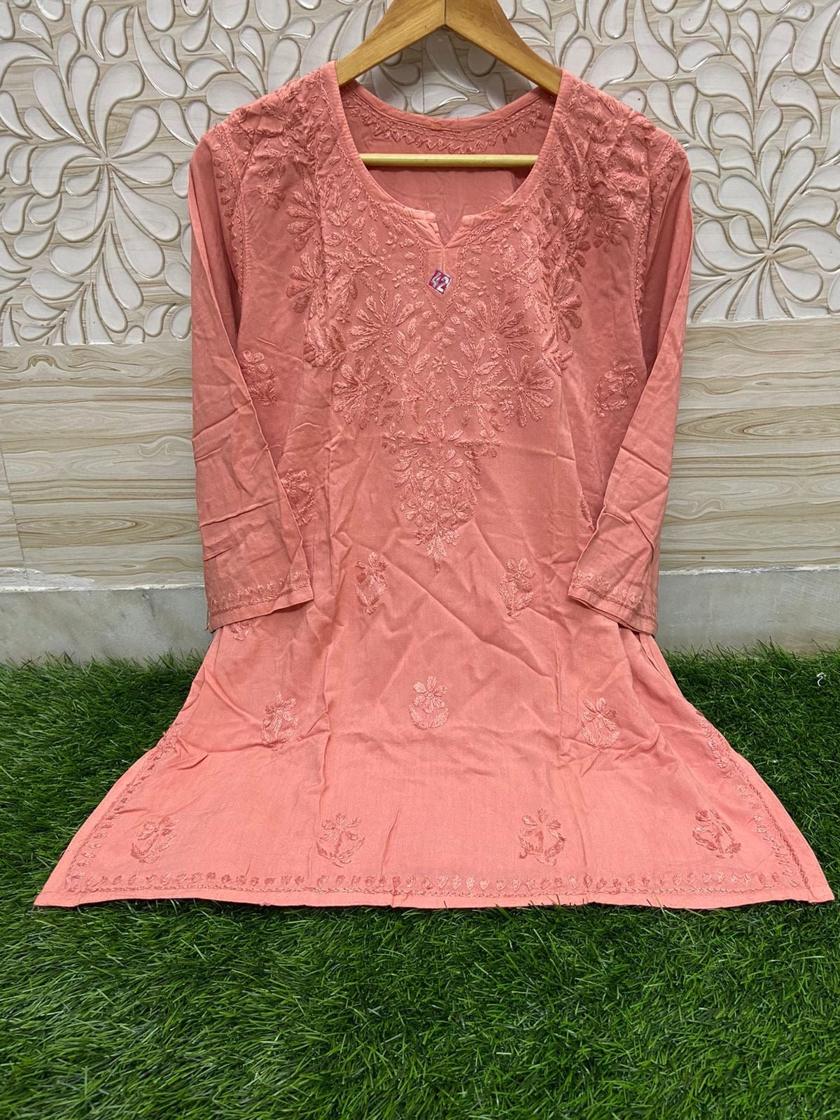 Soft Silky Rayon Short tops - Chikankari official
