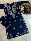 Soft & Stylish Ghaspatti Work kurta Plazzo - Chikankari official