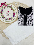 soft trendy short top - Chikankari official