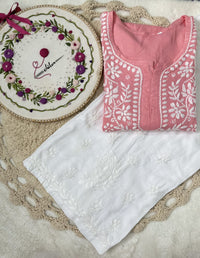 soft trendy short top - Chikankari official