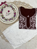 soft trendy short top - Chikankari official