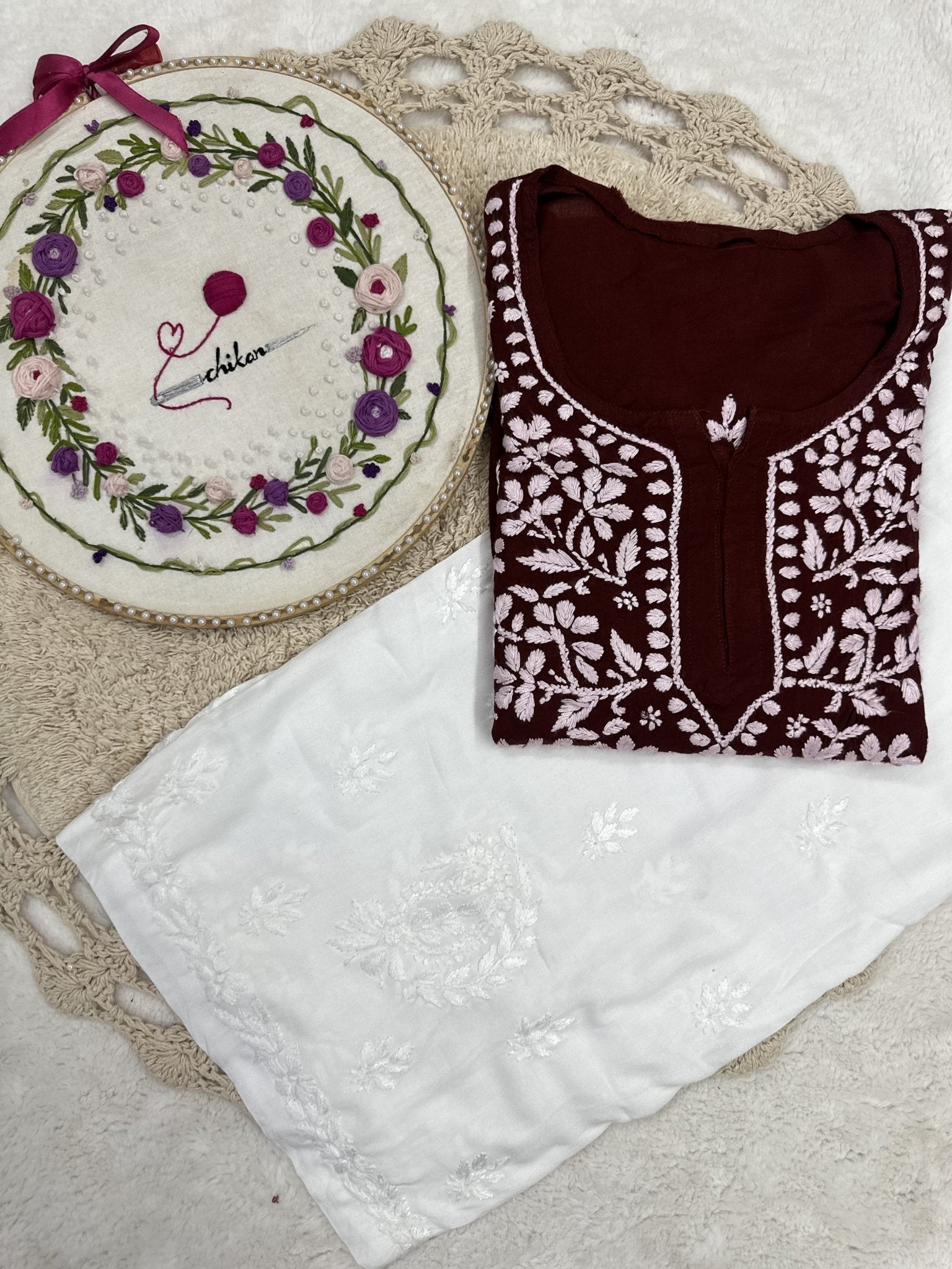 soft trendy short top - Chikankari official